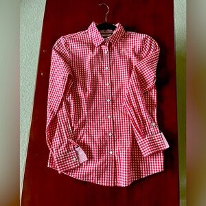 Brooks Brothers Ladies Gingham Red Button Down